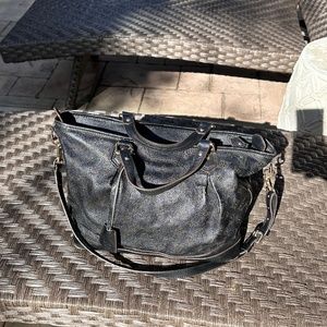 Louis Vuitton Stellar Handbag Mahina Leather GM Black